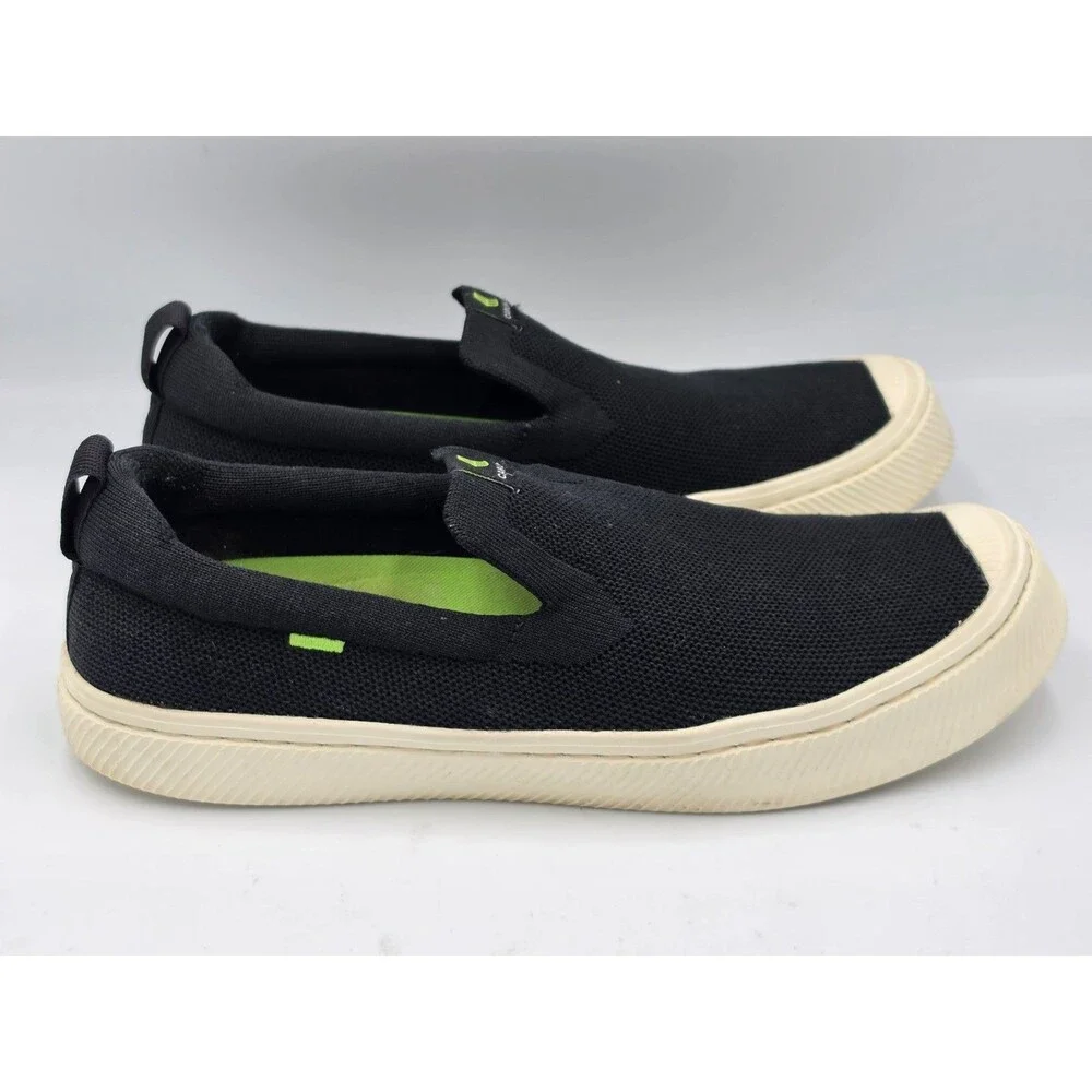 Cariuma IBI Slip On Black White Knit Sneakers Comfort Casual Men's Size 9.5